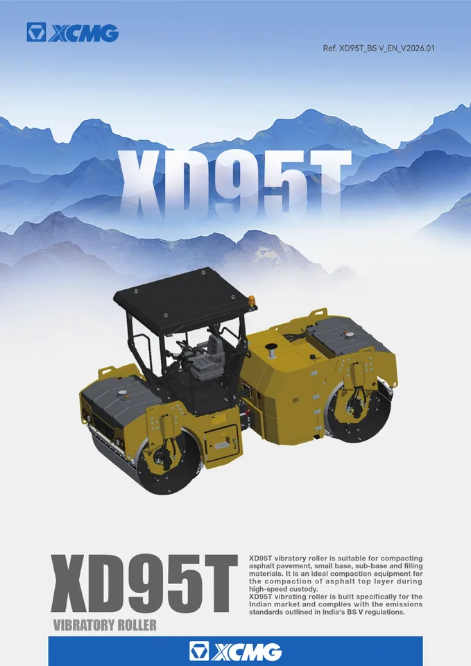 XCMG XD95T machine manual cover: xcmg-xd95t-53935a489d-official-literature