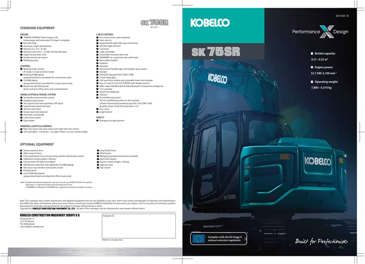 Kobelco SK75SR-7E 设备手册外胶层