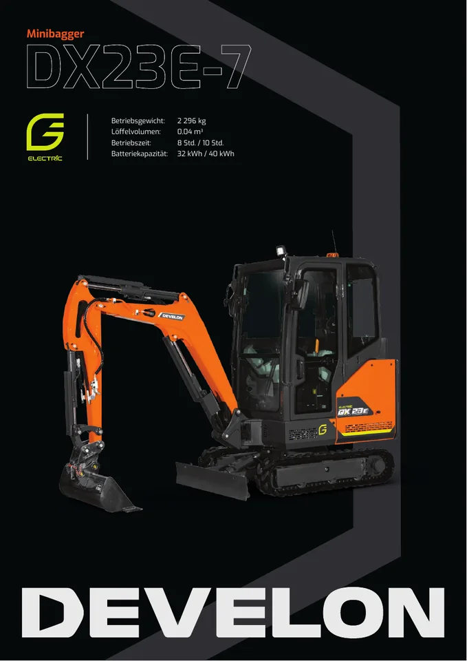Doosan DX23E-7 machine manual cover