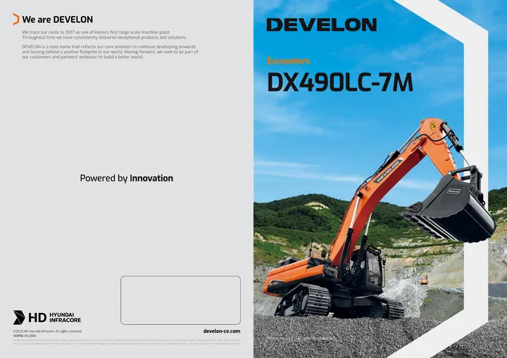 Doosan DX490LC-7M machine manual cover