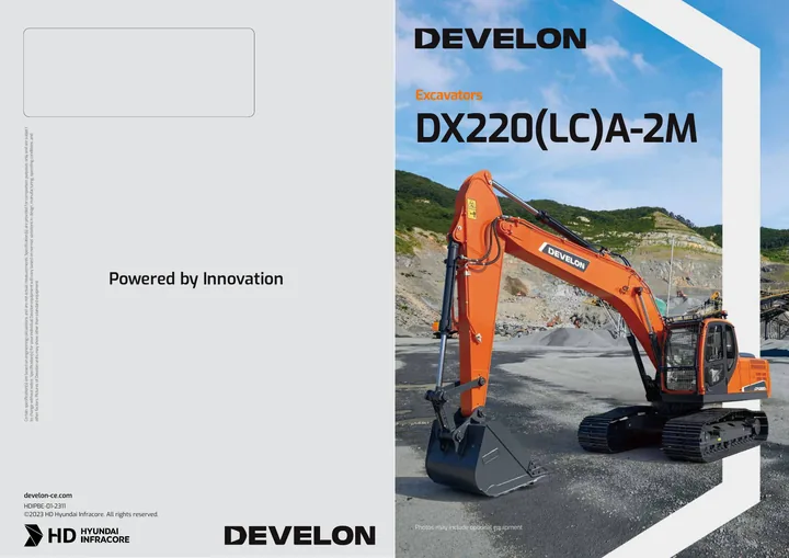 Doosan DX220A-2M · DX220LCA-2M machine manual cover