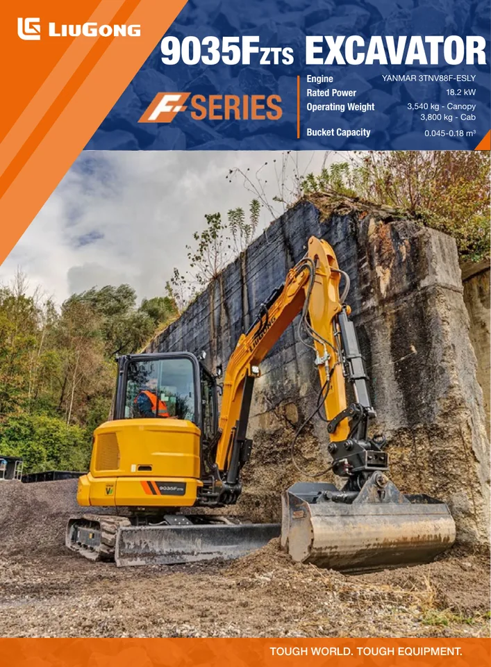 LiuGong 9035FZTS machine manual cover