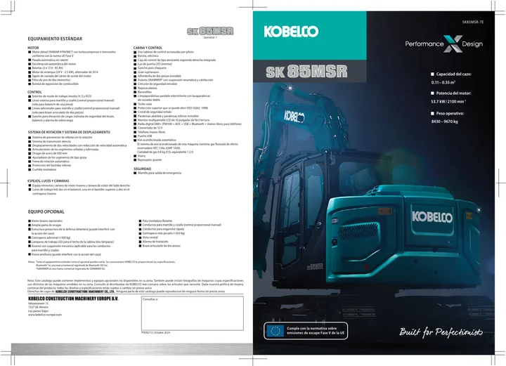 Kobelco SK85MSR-7E 设备手册外胶层