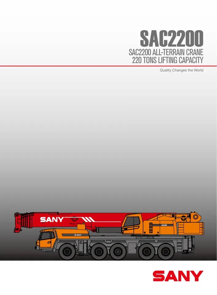 SANY SAC2200 machine manual cover: sany-sac2200-bb52d017f2-product-brochure