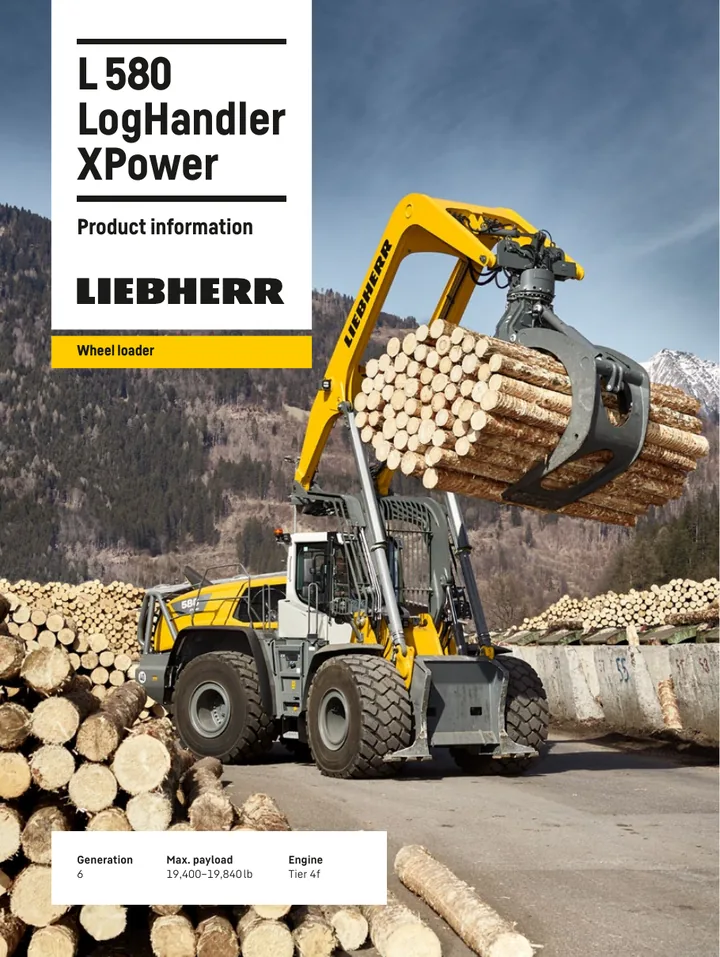 Liebherr L580 machine manual cover: Liebherr L580 Product brochure