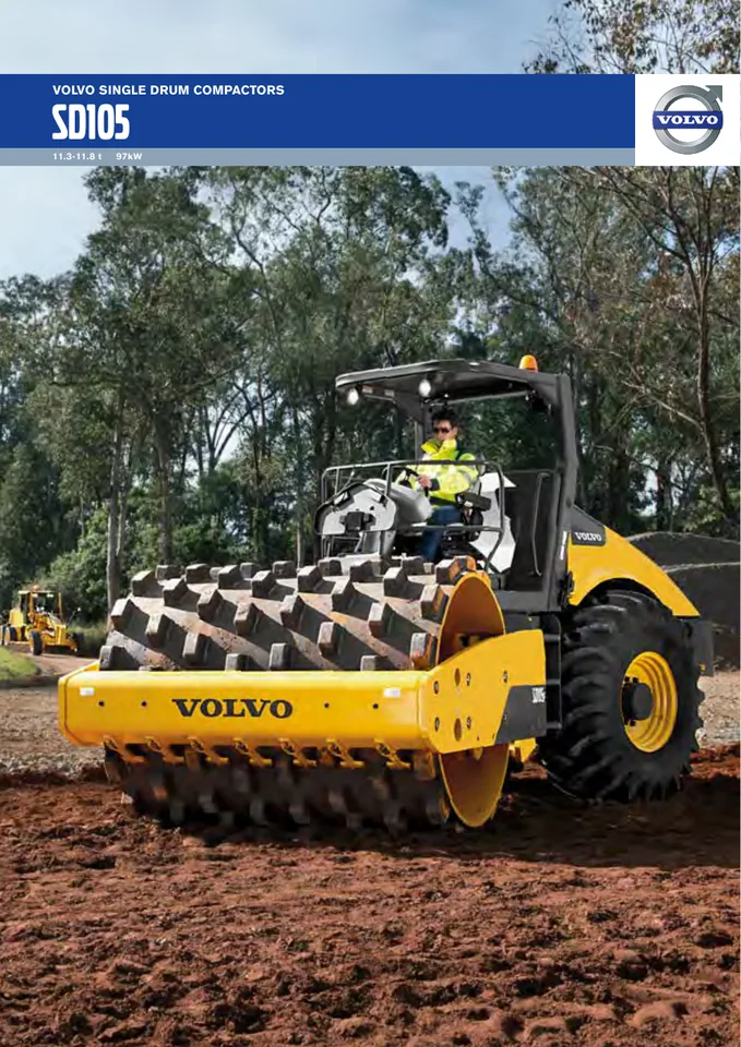 Volvo SD105 machine manual cover: Volvo SD105 Product brochure