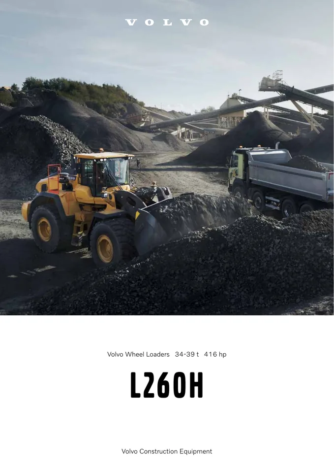 Volvo L260H machine manual cover: Volvo L260H Product brochure