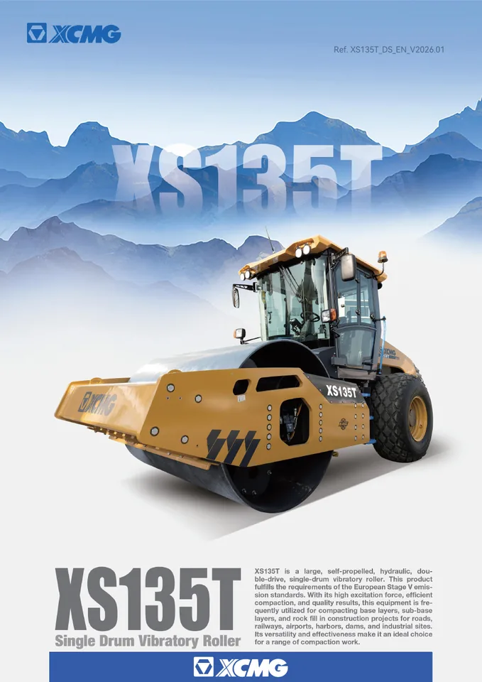 XCMG XS135T machine manual cover: xcmg-xs135t-6a7c77ef48-official-literature