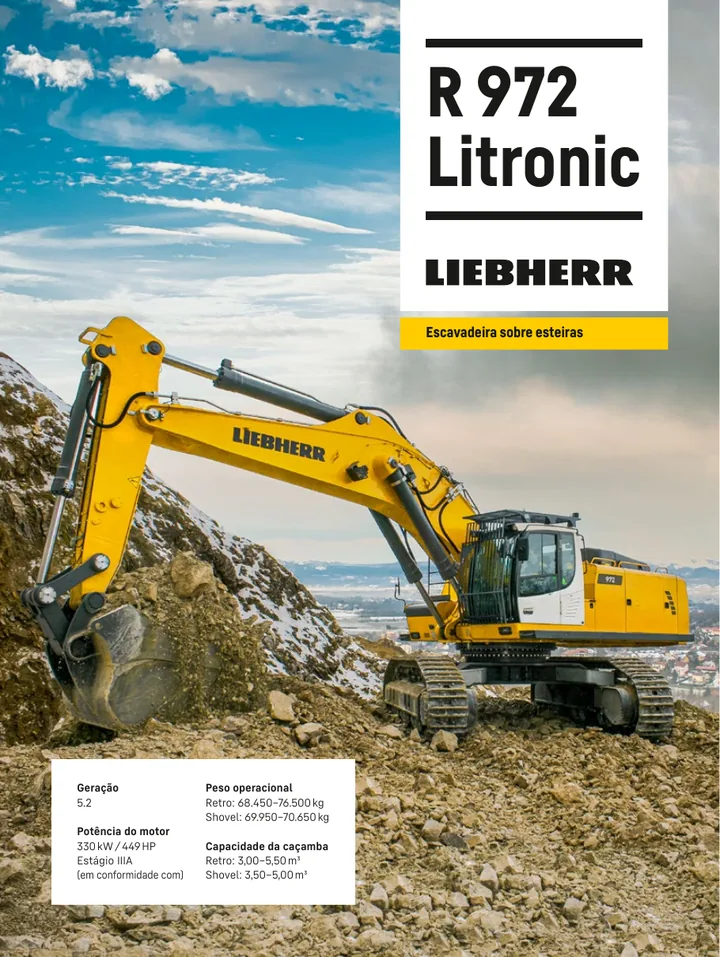 Liebherr R972 machine manual cover: Liebherr R972 Product literature