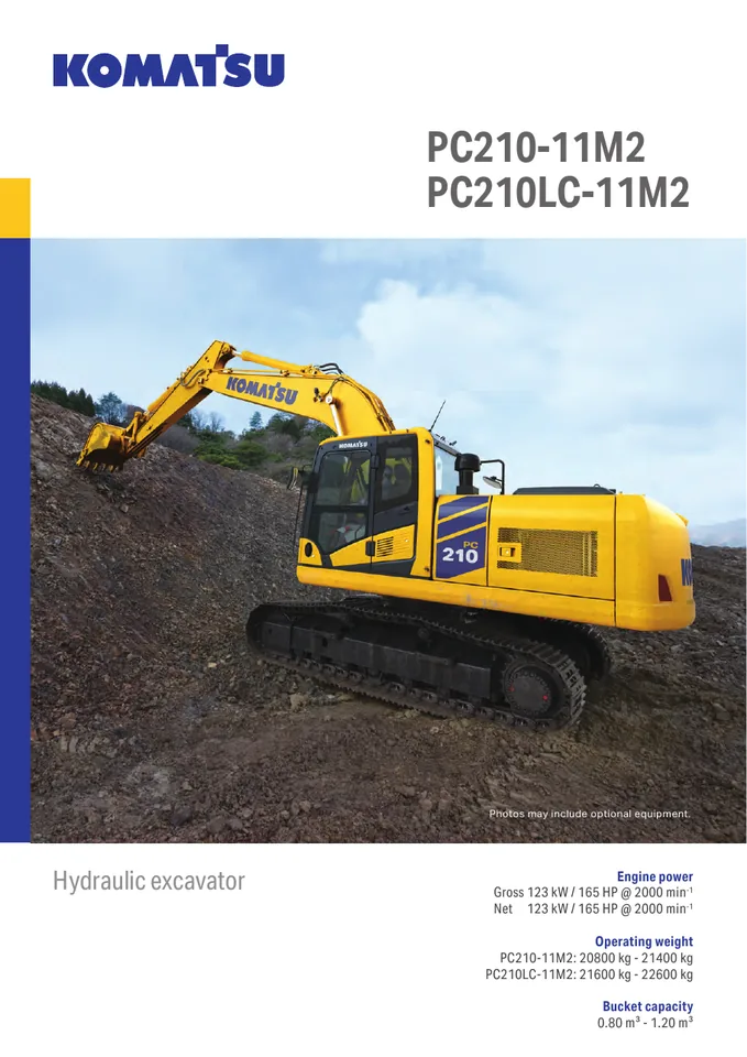 Komatsu PC210-11M2 · PC210LC-11M2 设备手册外胶层