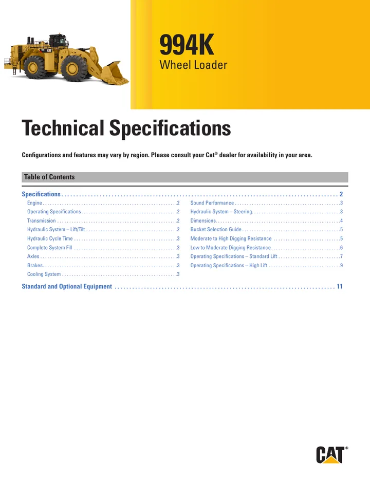 Caterpillar CAT®994K machine manual cover: caterpillar-994k-technical-specification-cm20200218-daadc-c74d4