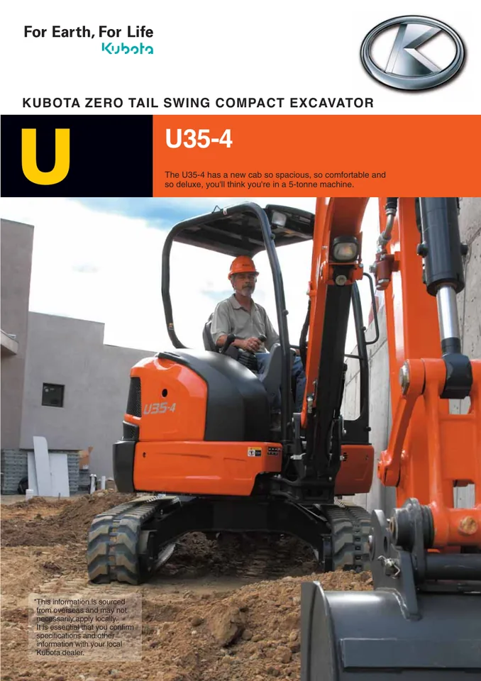 Kubota U35-4 设备手册外胶层