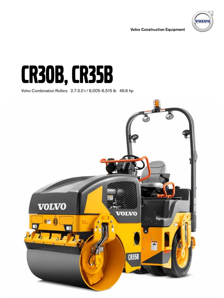 Volvo CR35B machine manual cover: Volvo CR35B Product brochure