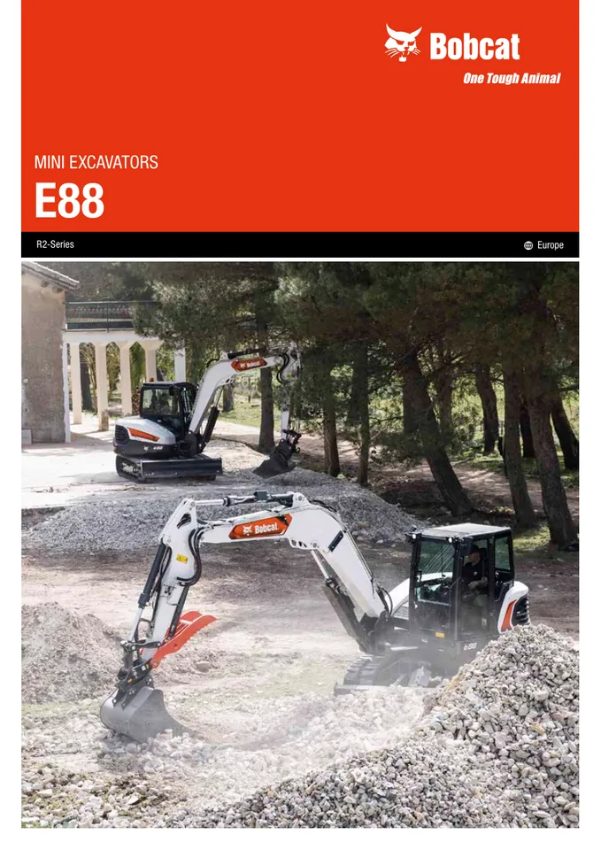 Bobcat E88 machine manual cover