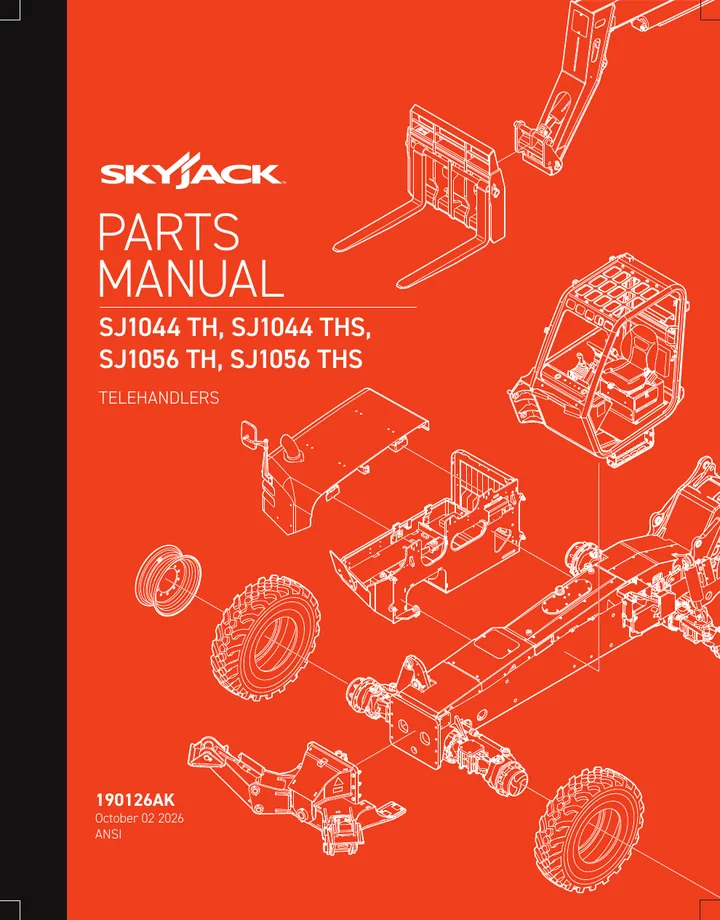 Skyjack SJ1044 TH/THS / SJ1056 TH/THS 设备手册外胶层