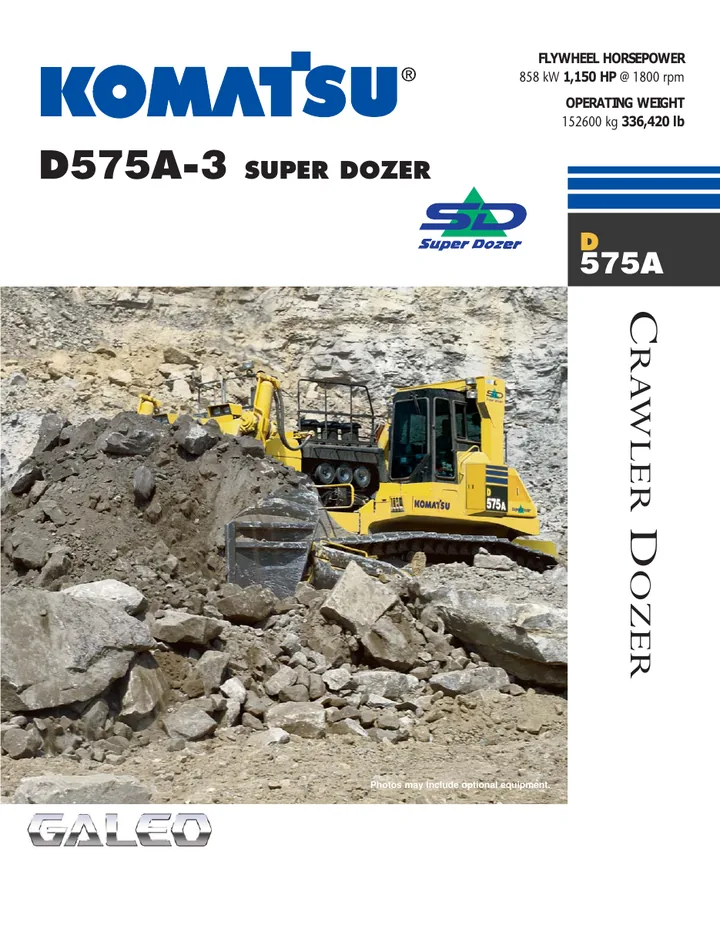 Komatsu D575A-3 machine manual cover: komatsu-d575a-3-7bd6ad96792b-product-brochure