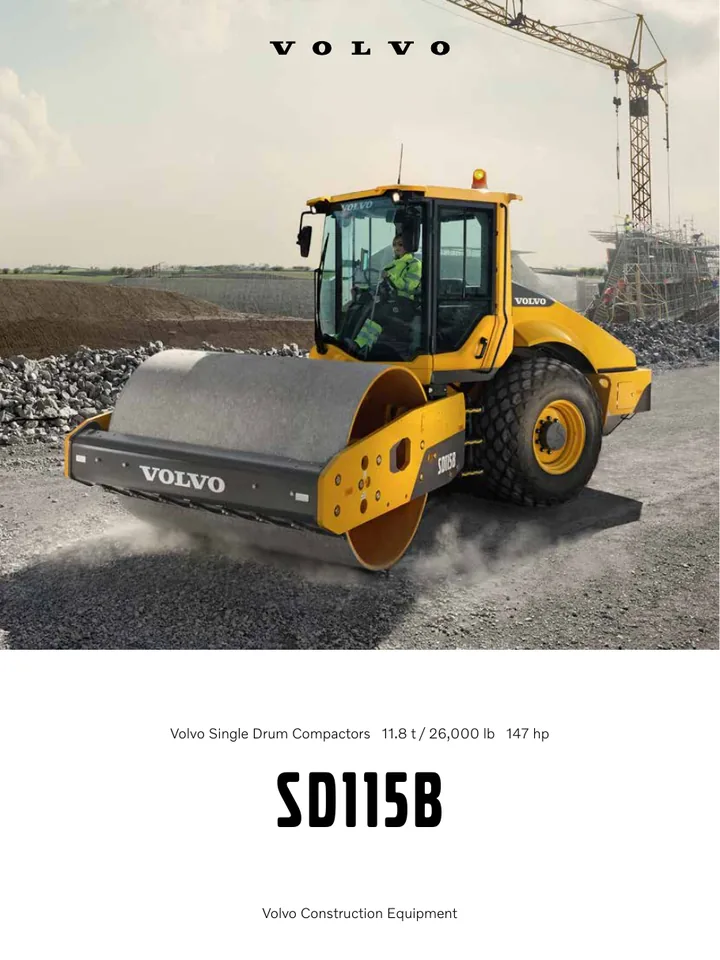 Volvo SD115B machine manual cover: Volvo SD115B Product brochure
