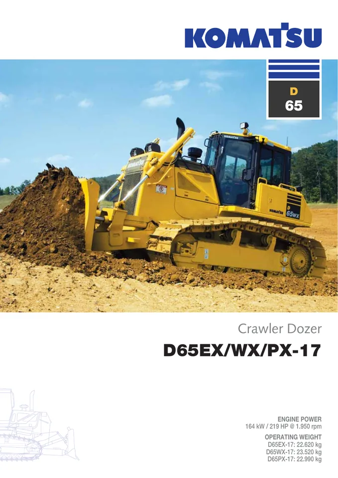 Komatsu D65PX-17 machine manual cover: komatsu-d65ex-17-d65px-17-d65wx-17-c20fc2d97bf9-product-brochure