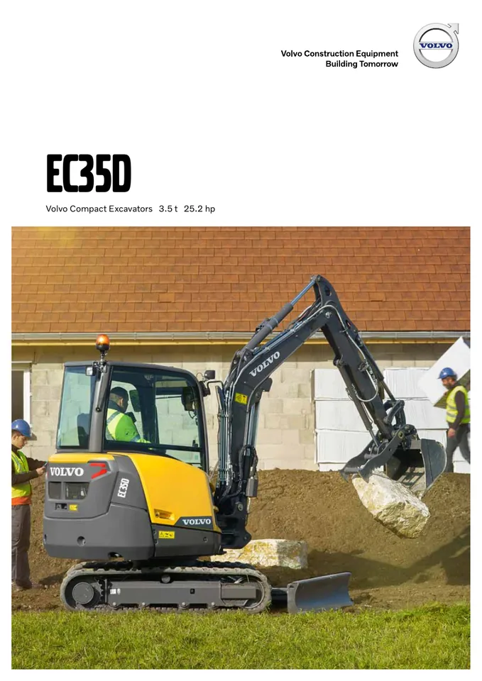 Volvo EC35D machine manual cover: Volvo EC35D Product brochure