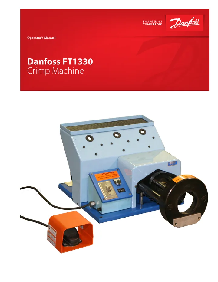 Danfoss FT1330 machine manual cover