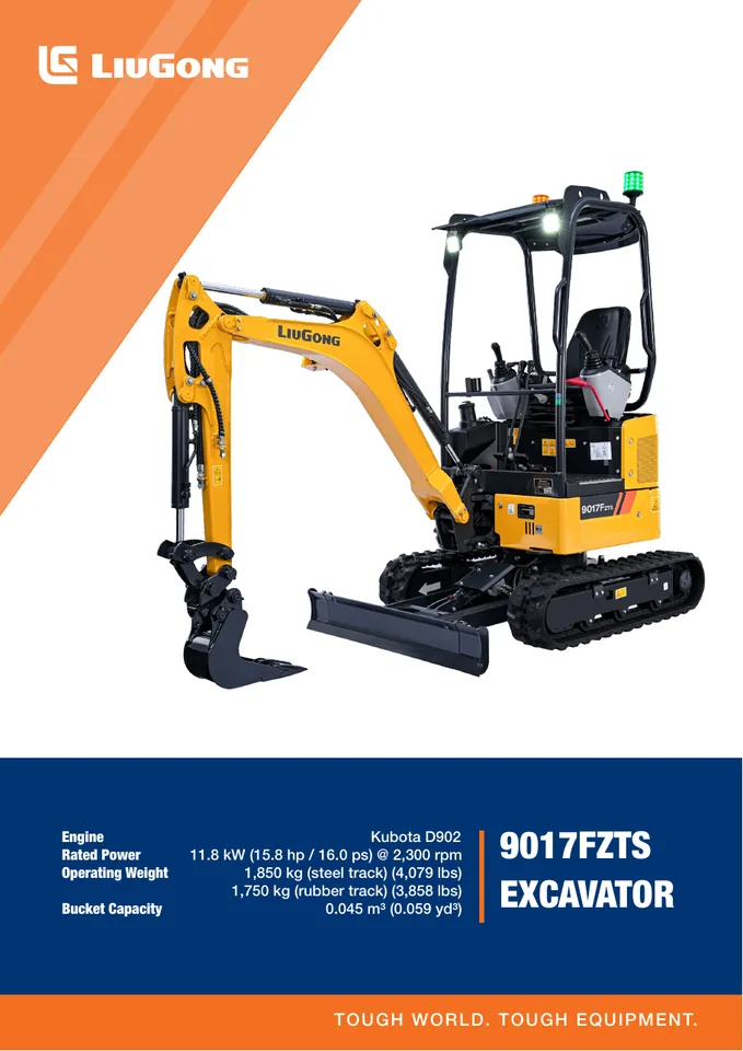 LiuGong 9017FZTS machine manual cover