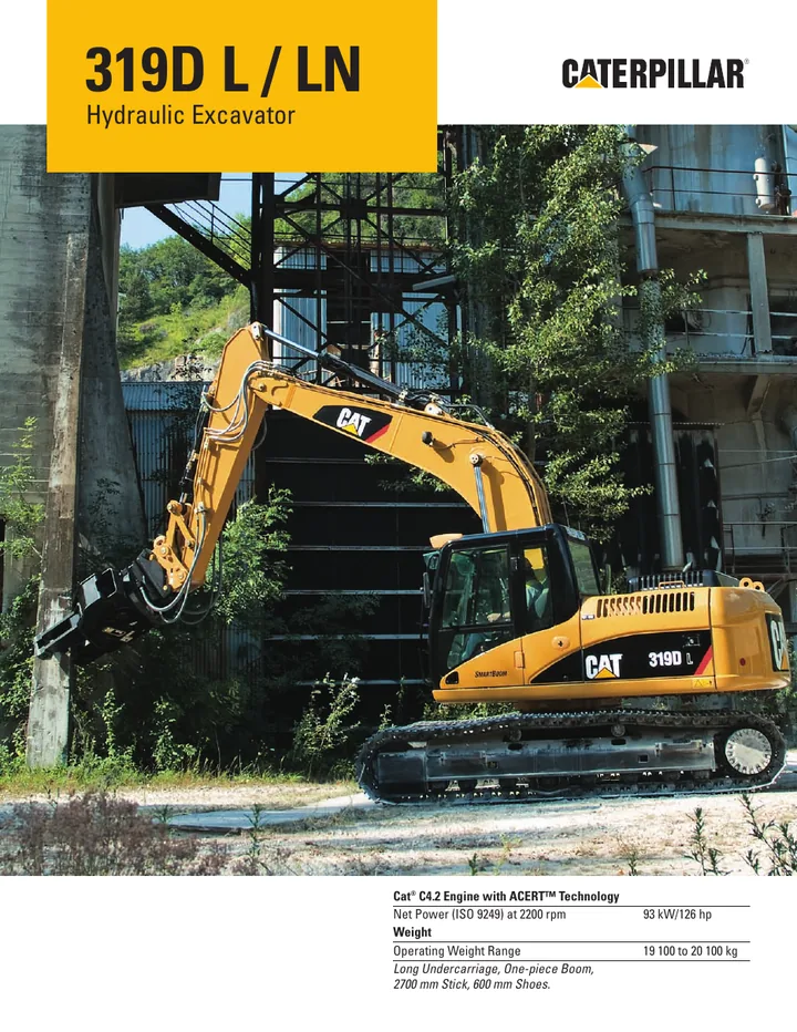 Caterpillar CAT®319D L machine manual cover
