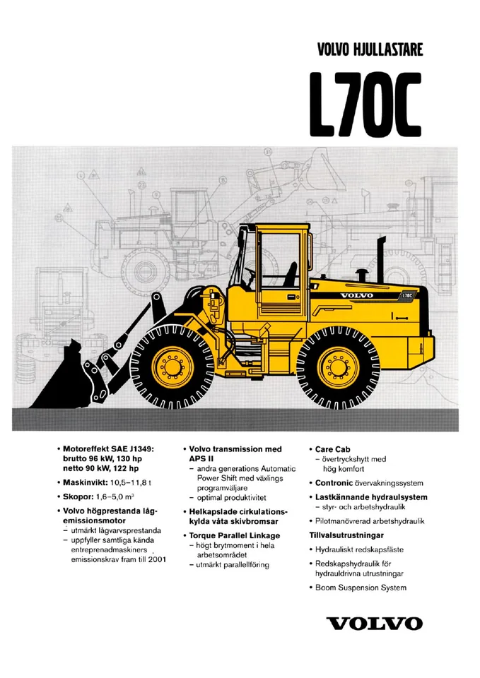 Volvo L70C machine manual cover: Volvo L70C Archived product document