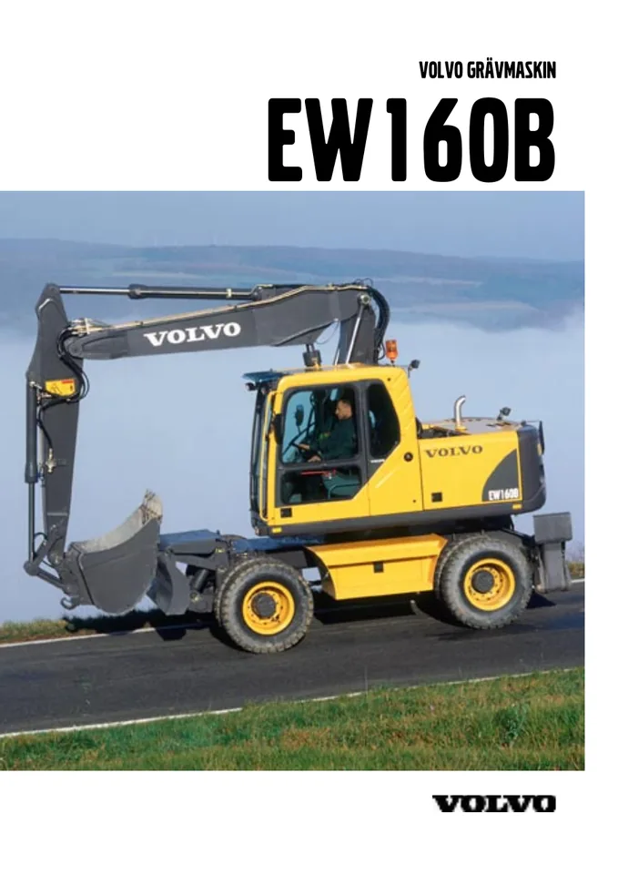 Volvo EW160B machine manual cover: Volvo EW160B Archived product document