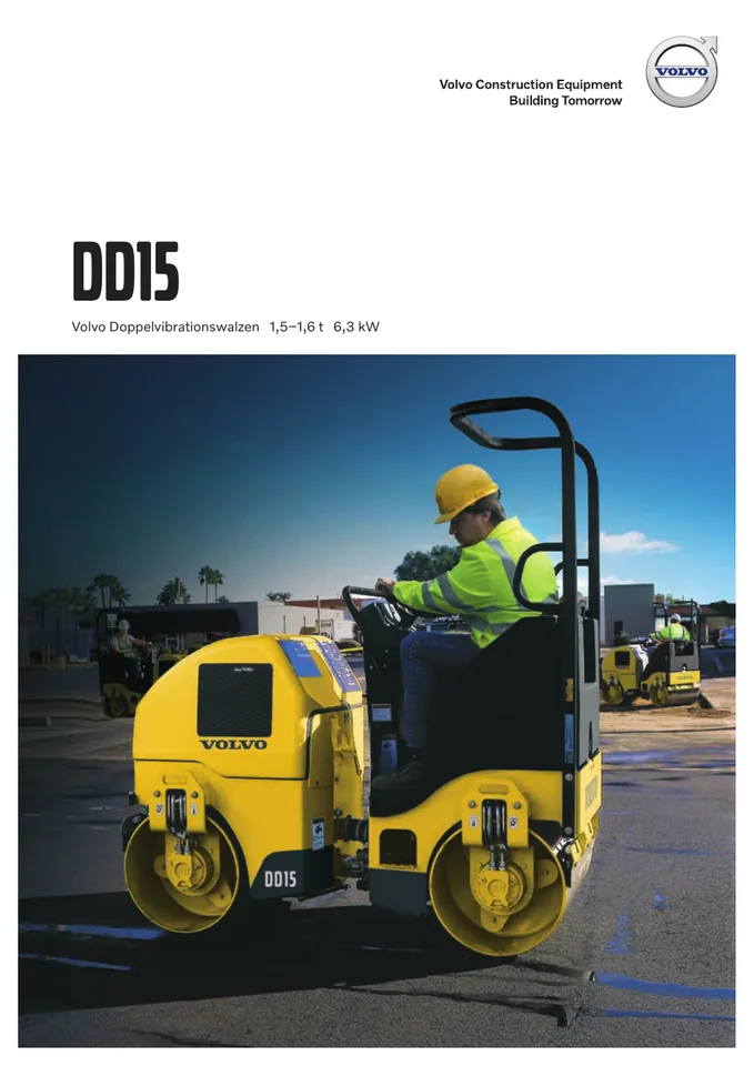 Volvo DD15 machine manual cover: Volvo DD15 Product brochure