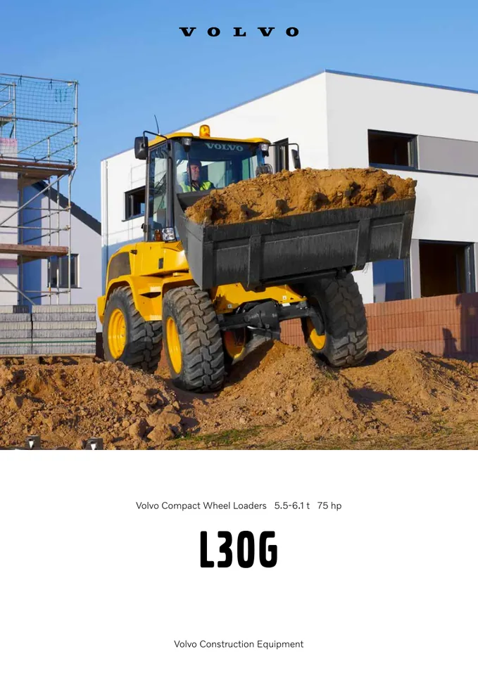 Volvo L30G machine manual cover: Volvo L30G Product brochure