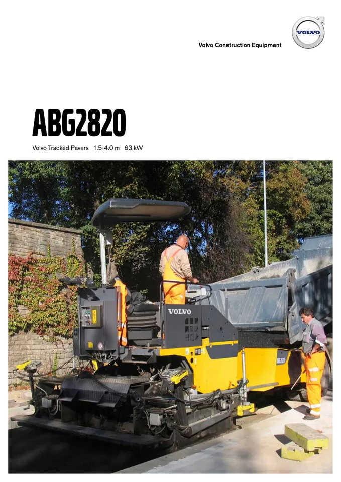 Volvo ABG2820 machine manual cover: Volvo ABG2820 Product brochure