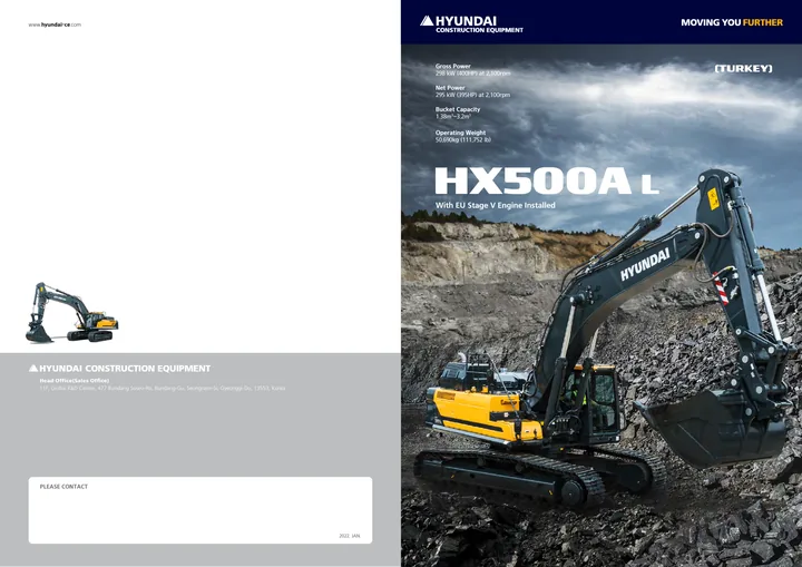 Hyundai HX500AL 设备手册外胶层