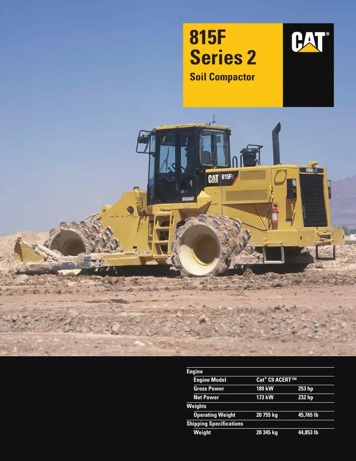 Caterpillar CAT®815F machine manual cover