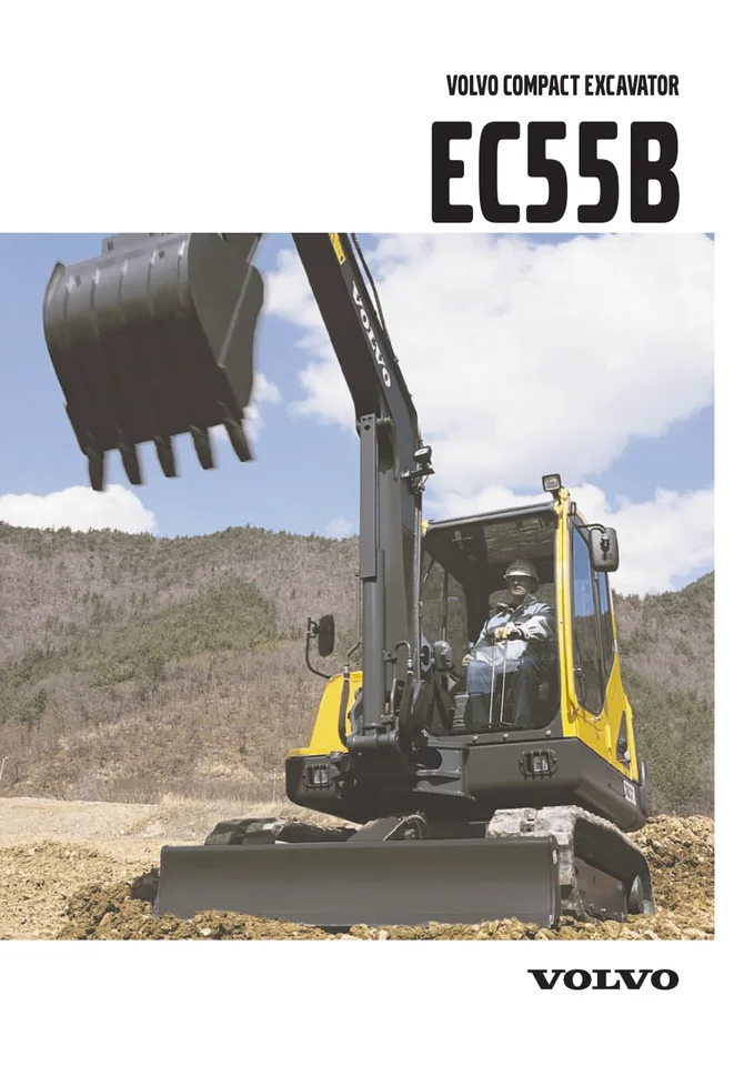 Volvo EC55B machine manual cover: Volvo EC55B Archived product document