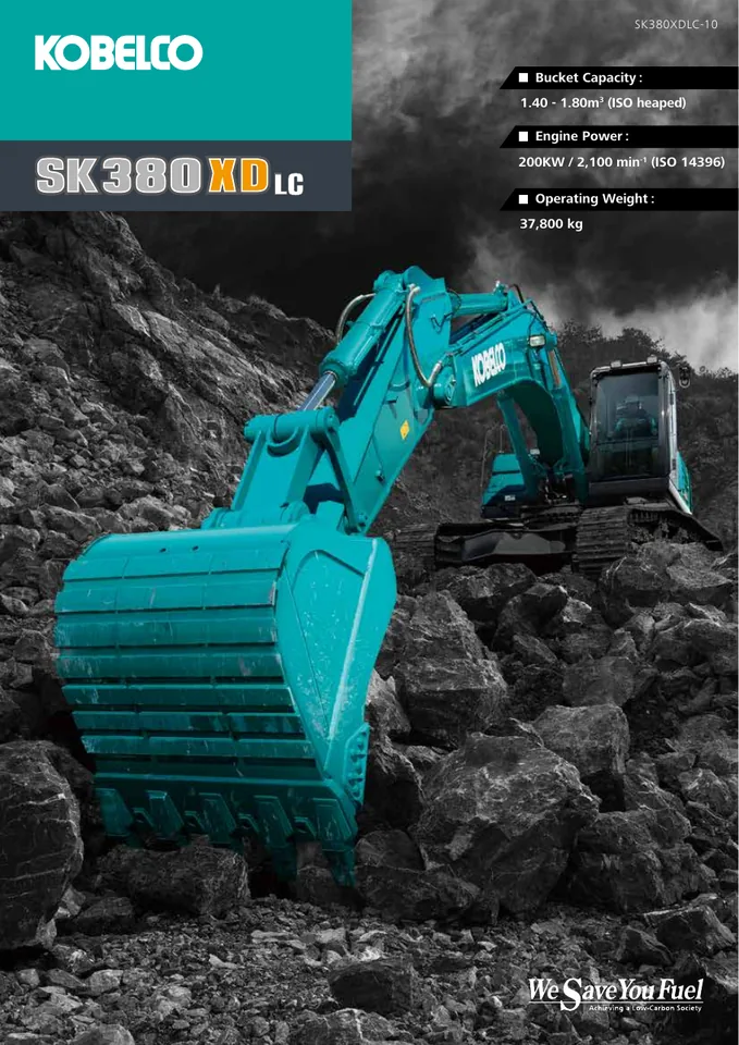 Kobelco SK380XDLC-10 machine manual cover: sk380xdlc-10-03f0277526