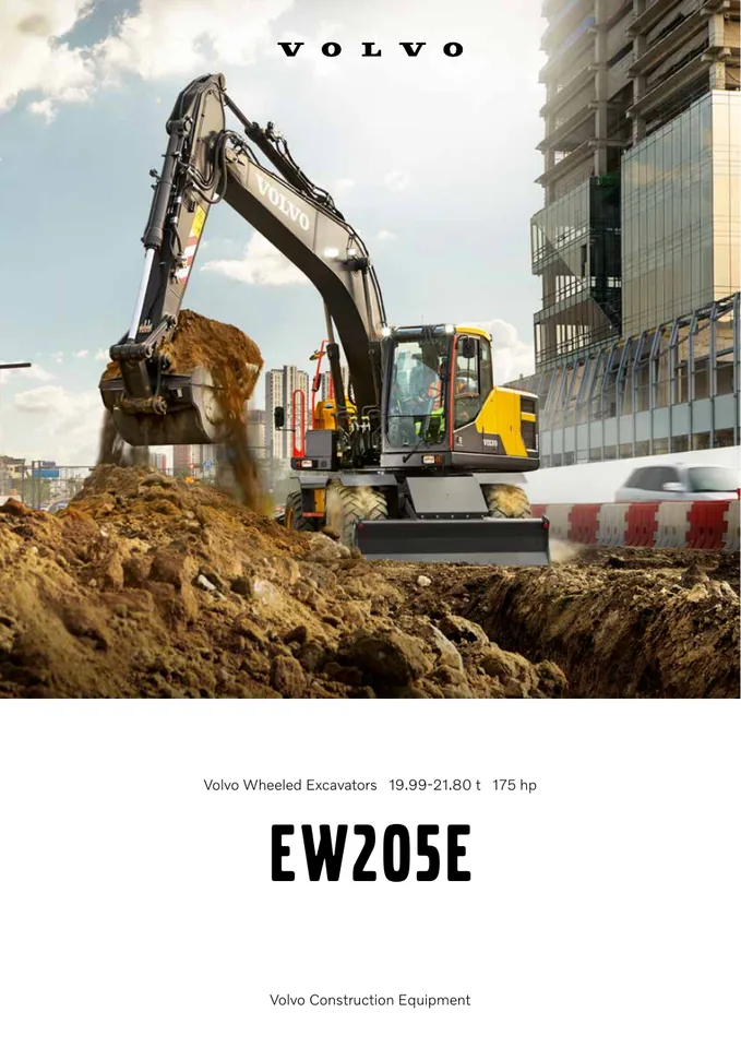 Volvo EW205E machine manual cover: Volvo EW205E Product brochure