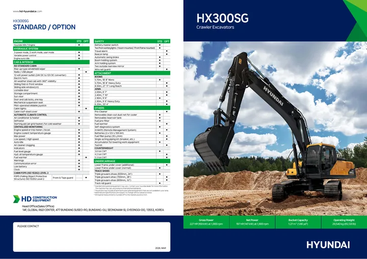 Hyundai HX300SG 设备手册外胶层