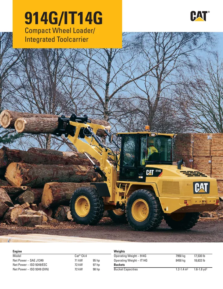 Caterpillar CAT®914G machine manual cover