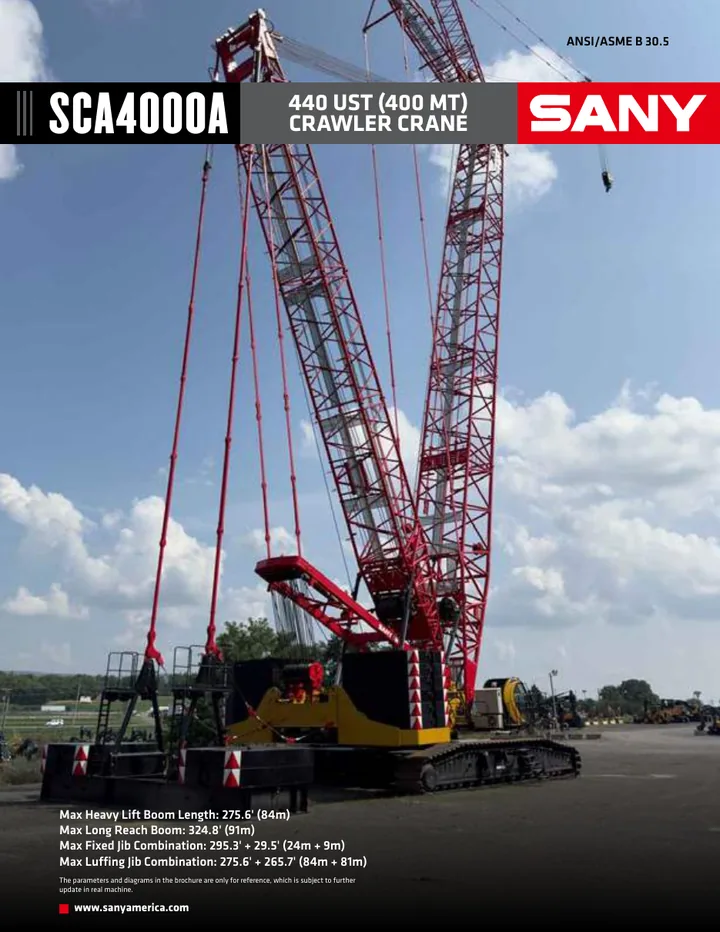 SANY SCA4000A machine manual cover: SANY SCA4000A Product brochure