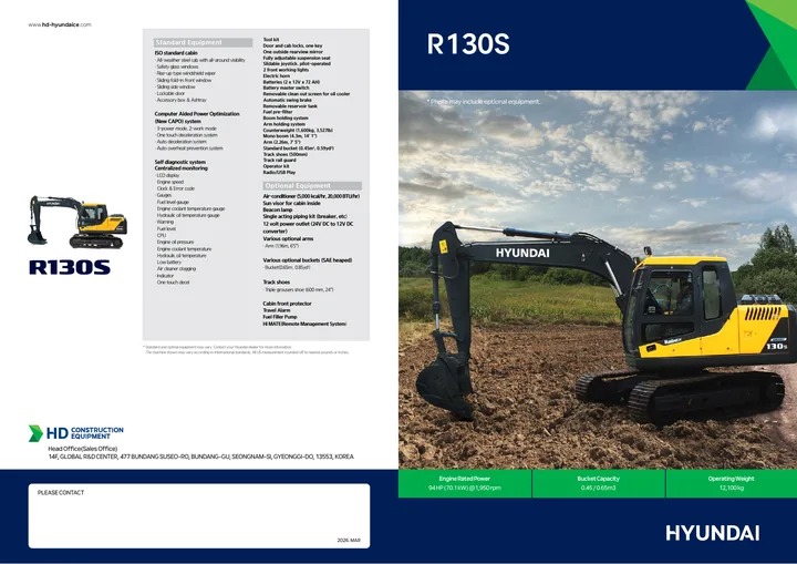 Hyundai R130S 设备手册外胶层