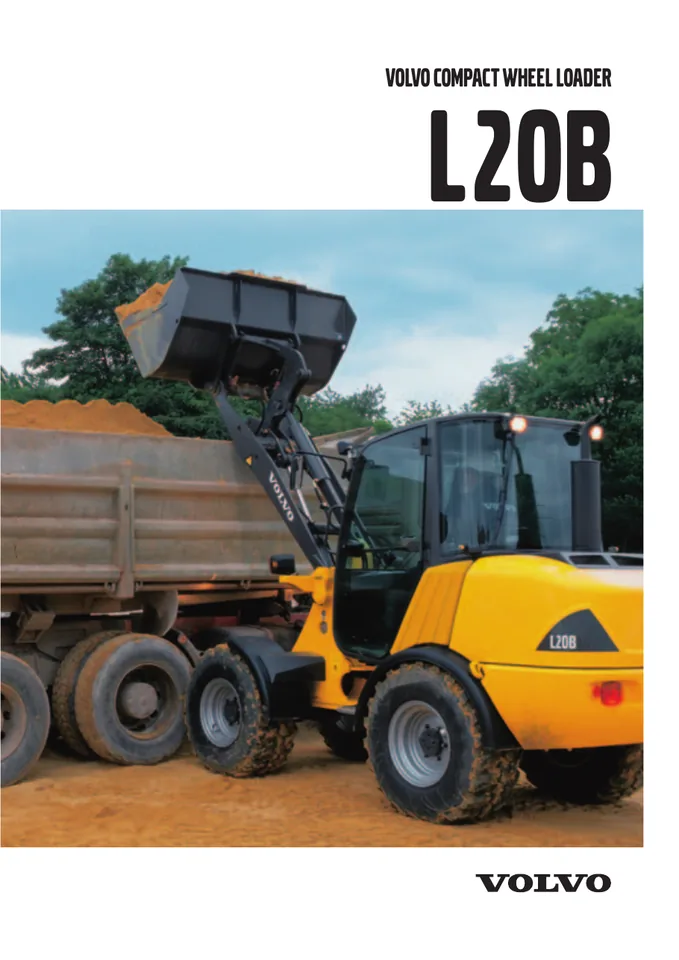 Volvo L20B machine manual cover: Volvo L20B Product specification
