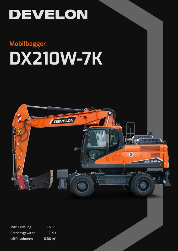Doosan DX210W-7K machine manual cover
