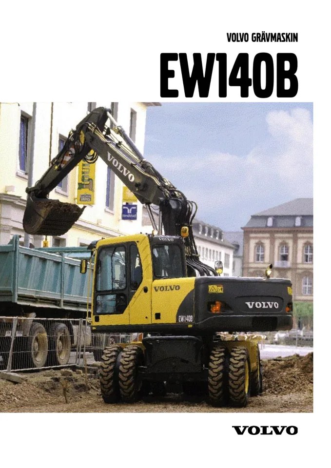 Volvo EW140B machine manual cover: Volvo EW140B Archived product document
