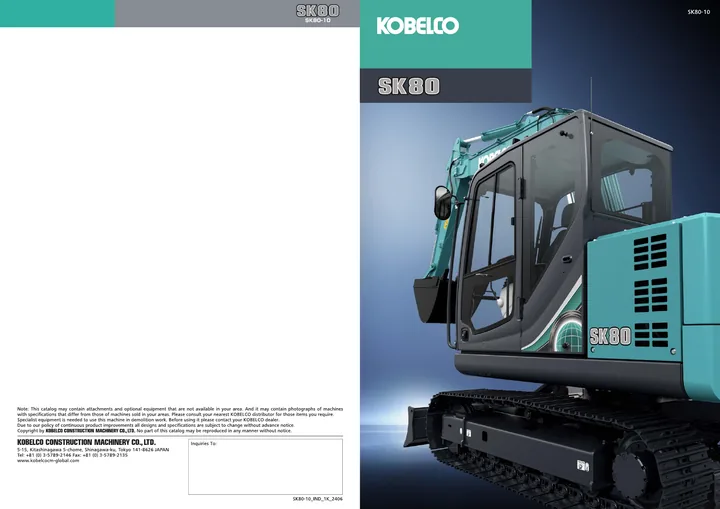 Kobelco SK80-10 设备手册外胶层