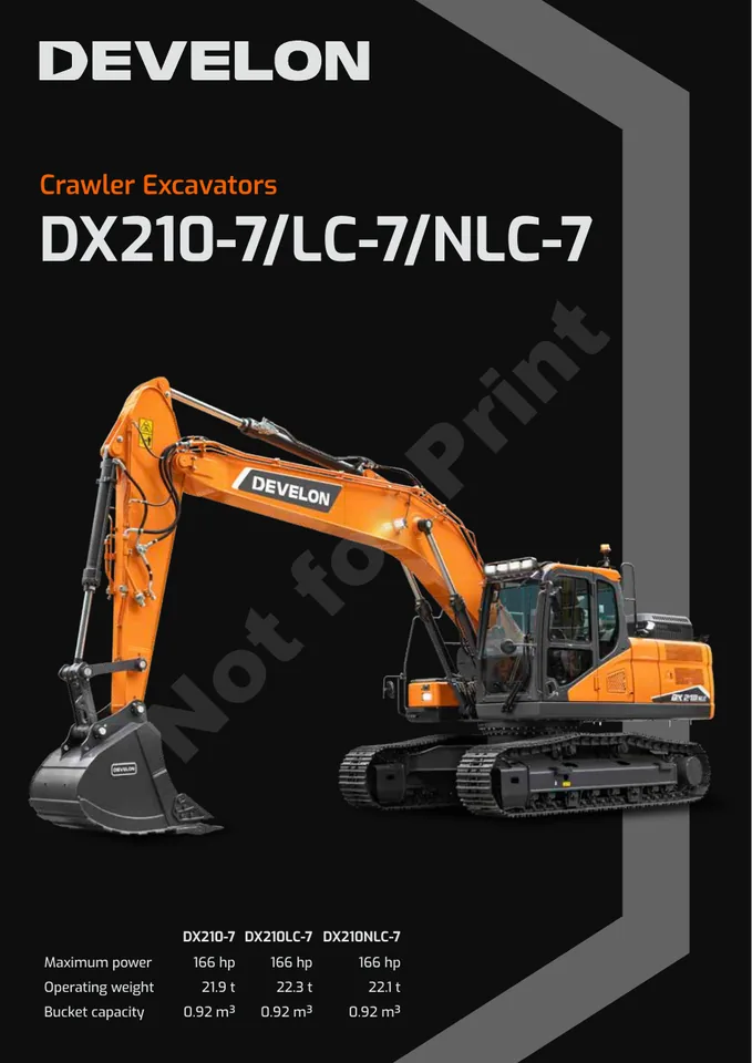Doosan DX210-7 · DX210LC-7 · DX210NLC-7 machine manual cover