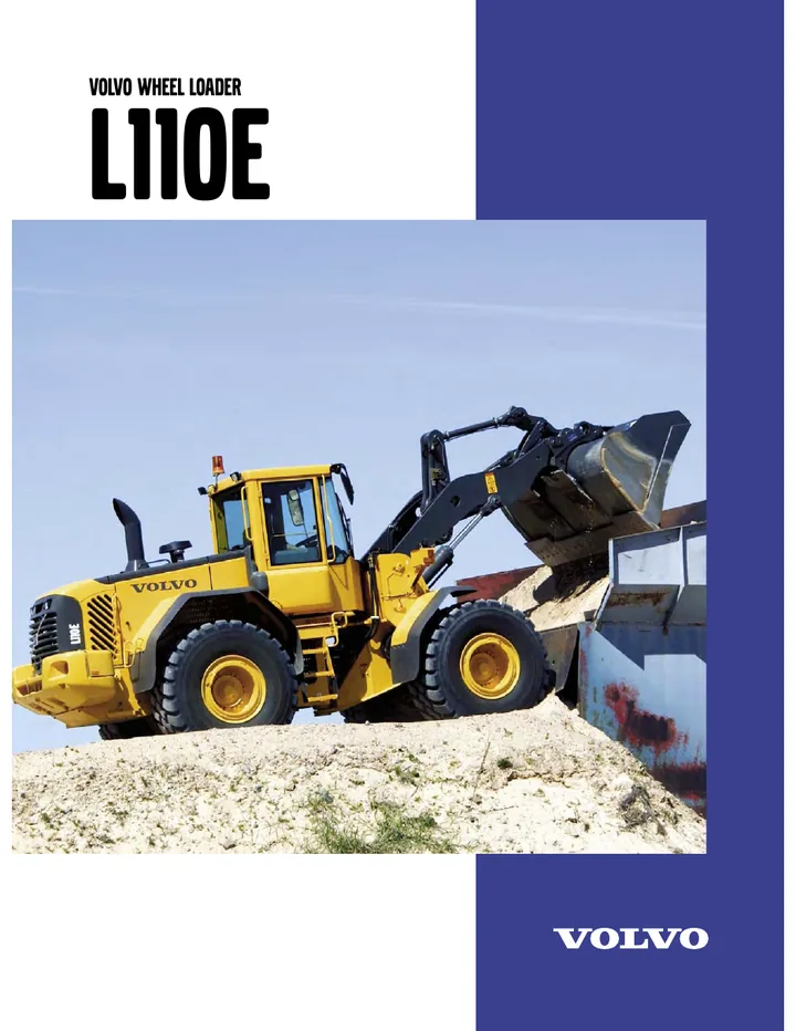 Volvo L110E machine manual cover: Volvo L110E Product brochure