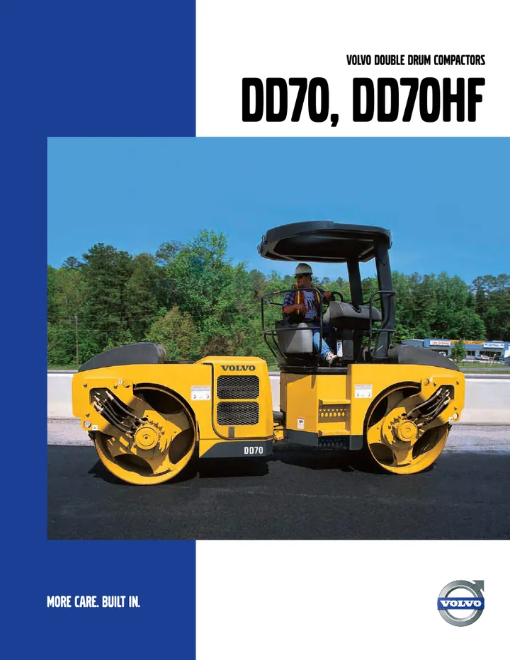 Volvo DD70HF machine manual cover: Volvo DD70HF Archived product document