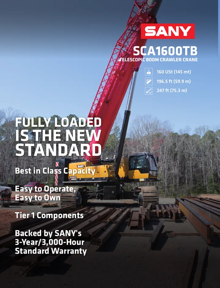 SANY SCA1600TB machine manual cover: SANY SCA1600TB Product brochure