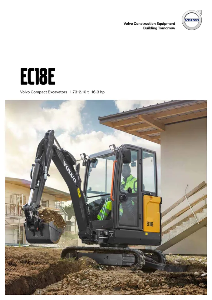 Volvo EC18E machine manual cover: Volvo EC18E Product brochure