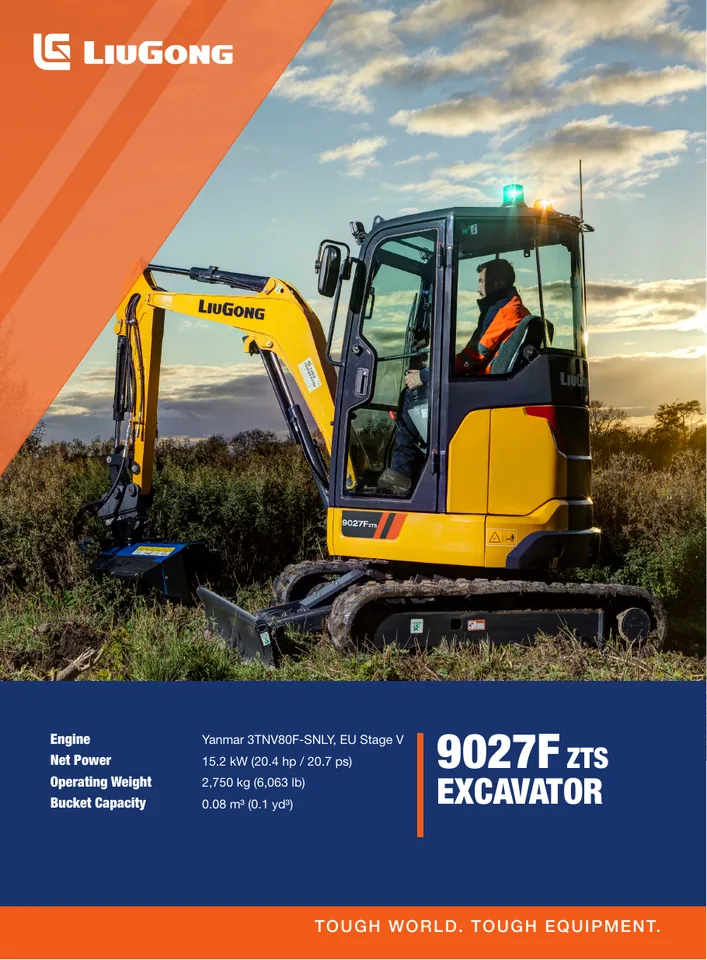 LiuGong 9027FZTS machine manual cover